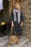 Made in Italy Purdy Pure Cotton Smock Dress Charcoal